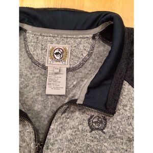 Cinch Pullover Men XXL 2XL Gray/Black Western Quarter Zip Sweatshirt Outdoor